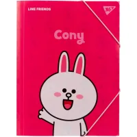 Folder on rubber bands Yes A4 Line Friends Cony (492097)