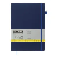 Notebook Buromax Etalon 210x295 mm 96 sheets in a cell artificial leather cover Blue (BM.294160-02)
