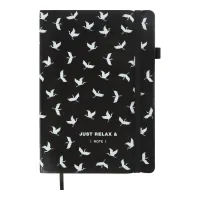 Notebook Buromax RELAX A5 96 sheets line, black (BM.295201-01)