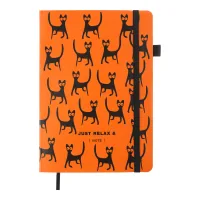 Notebook Buromax RELAX A5 96 sheets line, orange (BM.295201-11)