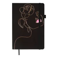 Notebook Buromax RELAX A5 96 sheets, clean (black paper) black (BM.295405-01)