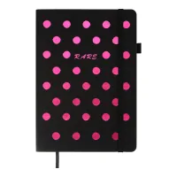 Notebook Buromax RELAX A5 96 sheets, clear (black paper) pink (BM.295422-10)