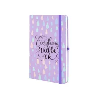 Notebook Optima A5 EVERYTHING OK, hard cover paper, eraser, line (O20812-42)