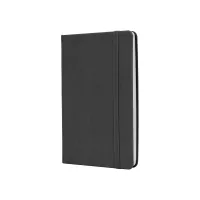 Книга записна Optima А5 MAGIC, тверда обкладинка, гумка, білий блок клітинка, чорний (O27102-01)