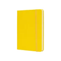 Notebook Optima A6 NAMIB, hard cover, rubber, white block line, yellow (O20387-05)