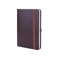 Notebook Optima A5 NEBRASKA, soft cover, eraser, white block line, dark brown (O20124-43)