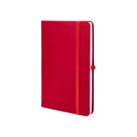 Notebook Optima A5 NEBRASKA, soft cover, eraser, white block line, red (O20124-03)