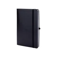 Notebook Optima A5 NEBRASKA, soft cover, eraser, white block line, black (O20124-01)