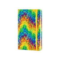 Notebook Optima A5 Rainbow, hard cover textile, rubber, cell block (O27190-01)