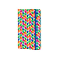 Notebook Optima A5 Rainbow, hard cover textile, rubber, cell block (O27190-05)