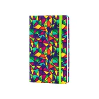 Notebook Optima A5 Rainbow, hard cover textile, rubber, cell block (O27190-03)