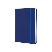 Notebook Optima A6 SQUARE, hard cover, eraser, cream block line, blue (O20386-02)