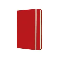 Notebook Optima A6 SQUARE, hard cover, eraser, cream block line, red (O20386-03)