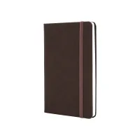 Notebook Optima A5 SQUARE, hard cover, rubber, white block cell, brown (O27100-07)