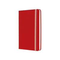 Notebook Optima A5 SQUARE, hard cover, rubber, white block cell, red (O27100-03)