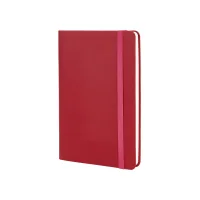 Notebook Optima A5 VIVELLA, soft cover, eraser, white block line, red (O27104-03)