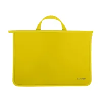 Folder - briefcase Economix A4 plastic with zipper, 2 compartments, yellow (E31630-05)