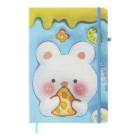 Notebook ZiBi Yammi A5 in a cell hard cover on an elastic band 80 sheets, blue (ZB.115106)