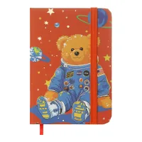 Notebook ZiBi Bear A7 in a cell, hard cover on an elastic band, 80 sheets, orange (ZB.117103)