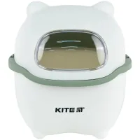 Paper basket Kite Desktop waste container, white and green (K24-009-7)