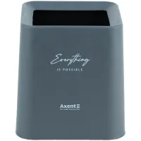 Кошик для паперів Axent Настільний контейнер для сміття, квадратний, сірий (2132-03-A)