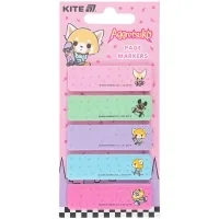 Стікер-закладка Kite паперова з малюнком Aggretsuko , 100 шт, 5х15х50 мм, прямокутна (AR25-480)