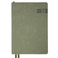 Тижневик Leo planner А5 датований 2026 "Boss", м'який, хакі, 368 сторінок (252635)