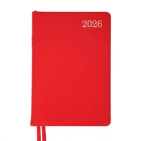 Тижневик Leo planner А5 датований 2026 "City", твердий, червоний, 368 сторінок (252666)