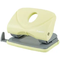 Axent Welle-2 hole punch with plastic top, 20 sheets, Pastelini, yellow (3820-08-A)