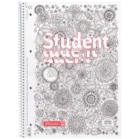 Notebook Brunnen College pad A4 Premium Zenart flowers, cell 80 sheets (10-674 28)