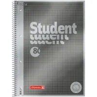 Notebook Brunnen College pad A4 Premium anthracite, cell 80 sheets (10-671 45)