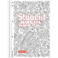 Notebook Brunnen College pad A4 Premium Zenart bird, line 80 sheets (10 67 427)