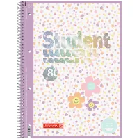 Notebook Brunnen College pad A4 Premium Happy Hippie, line 80 sheets (10-679 27 422)