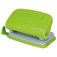 Economix plastic hole punch with a ruler, up to 10 sheets light green (E40133-13)