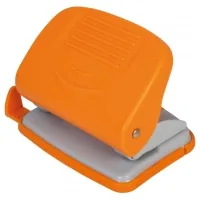 Economix plastic hole punch with ruler, up to 20 sheets orange (E40134-06)