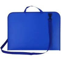 Folder - briefcase Maxi A2 plastic with a zipper, blue (MX30041)