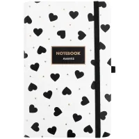 Notebook Axent Partner Black&White, 125 x 195 mm 96 sheets cell (8621-10-A)