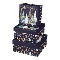 Подарункова коробка Buromax 3 шт тиснення фольгою (BM.233337)