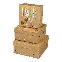Подарункова коробка Buromax 3 шт тиснення фольгою (BM.23335)