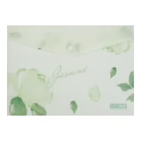 Folder - Buromax A4 envelope with a button, JASMINE ARABESKI, translucent, mint (BM.3943-38)