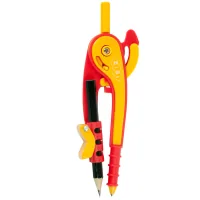 ZiBi compass with a scale in a blister, red-yellow-hot, SMART Line (ZB.5396-05)