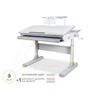 Mealux Edmonton Multicolor Gray desk with S50 shelf (BD-610 W/MC + G + S50 WG)