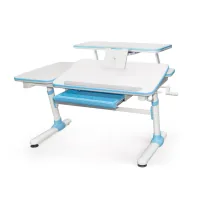 Парта Evo-kids Darwin Blue з полицею (Evo-502 B+полка Evo-S 515)