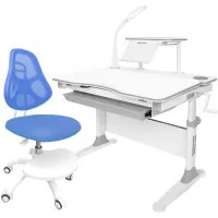 Парта з кріслом Evo-kids Evo-30 G Grey + крісло Y-400 Blue (Evo-30 G + Y-400 BL)