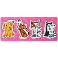 Bookmarks for books Kite plastic Pets 4x20 pcs, 35x50 mm (K22-479-5)