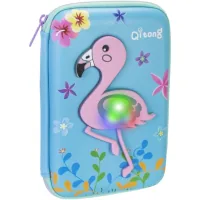 Cool For School LED pencil case 1 compartment with organizer blue (QT-5758-Blue)