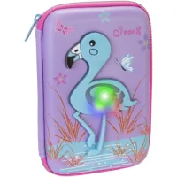 Pencil case Cool For School LED 1 compartment with an organizer purple (QT-5758-Purple)