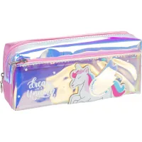 Cool For School pencil case holographic 2 compartments Dream like a Unicorn pink (CF86959)