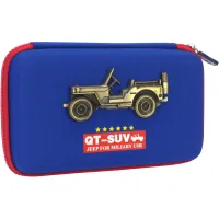 Cool For School pencil case with metal application 1 compartment Dark blue (QT-5795-Blue)
