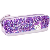 Cool For School pencil case with sequins and strap 1 compartment purple (CF87056)